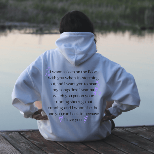 Purple Hearts Quote Hoodie - They Said It Studio