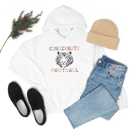 Cincinnati Football Tiger Stripes Hoodie Sweatshirt - Happy Place Studio