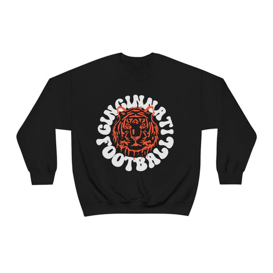 Retro Cincinnati Football Crewneck Sweatshirt - Happy Place Studio