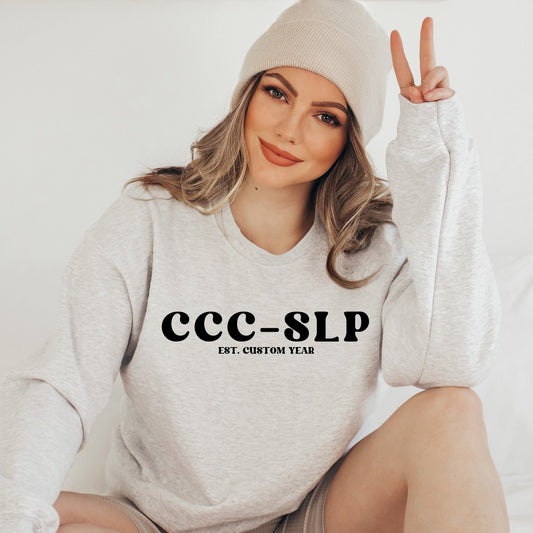 Custom speech therapist sweatshirt, SLP, Speech Language Pathologist Therapist Gift Sweatshirt, gift for SLP, gift for speech therapist - Happy Place Studio