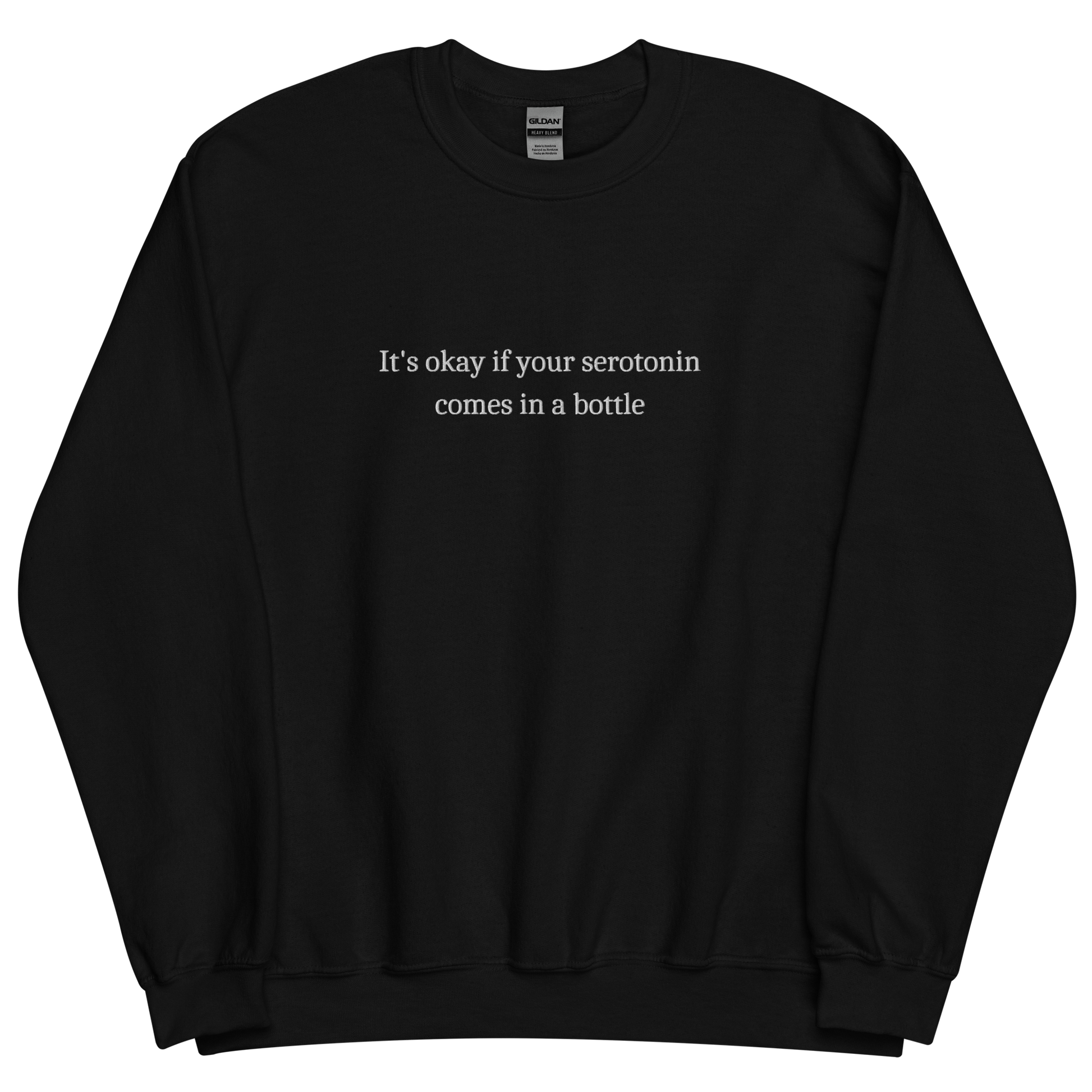 Embroidered Serotonin Sweatshirt - Happy Place Studio