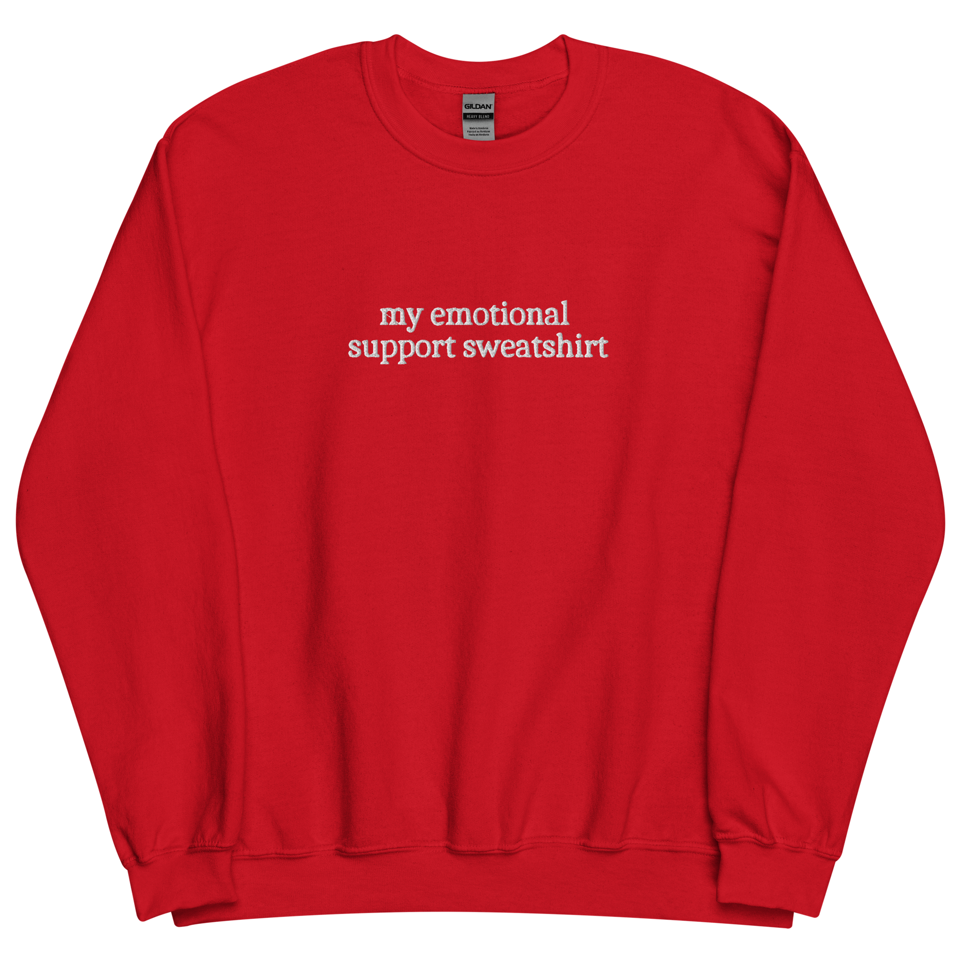 Embroidered My Emotional Support Sweatshirt - Happy Place Studio